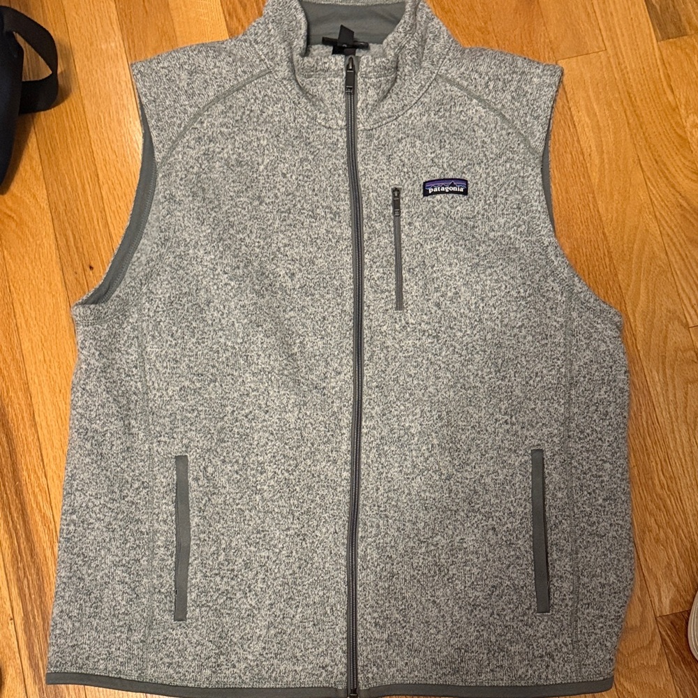 Patagonia Heather Gray Zip Vest
